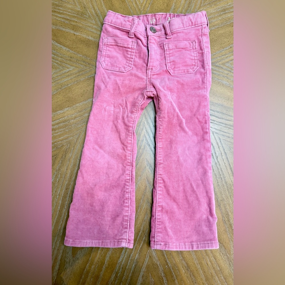 Baby Gap size 3 Pink Corduroy Flares